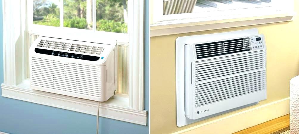 Real life photos of room air conditioning systems.